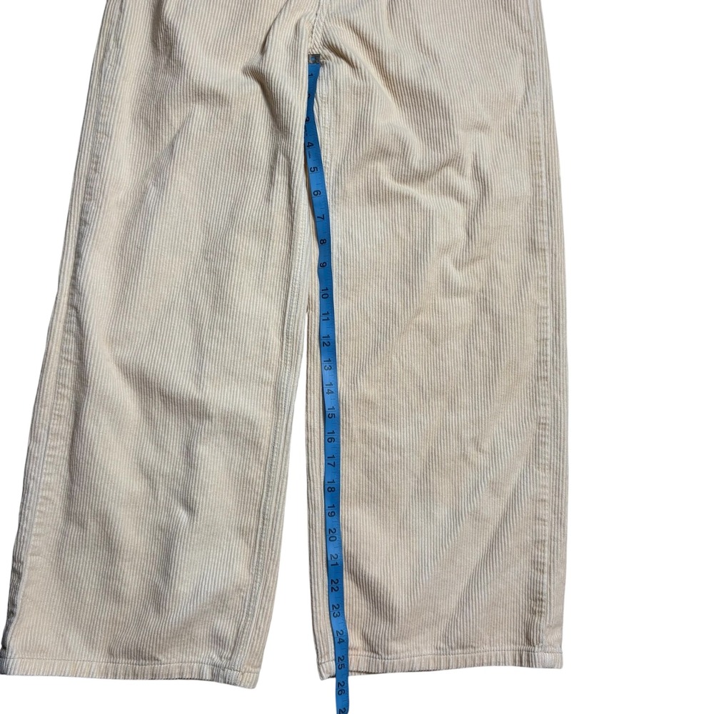 BDG Corduroy High and‎ Wide Corduroy Pants Cream High Rise Women's Size 29 - Picture 8 of 11